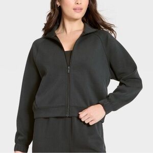 All in Motion Airy Sleek Full Zip Black Jacket